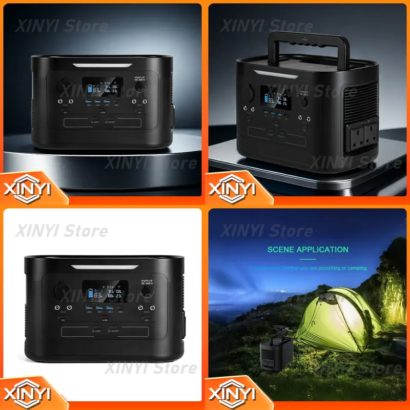 Portable Power Station 1000W Pure Sine - ポータブル600W-1000W大容量電源装置 220V MPPT純正弦波ジャンプスターター キャンプ、ロードトリップ、緊急時用