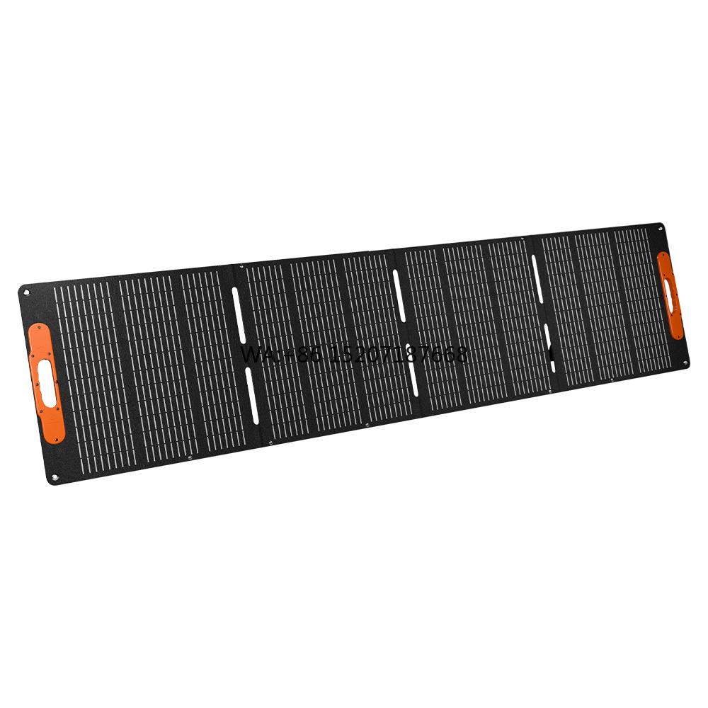 Solar Panel 200W Portable Foldable - 充電式ポータブル電源、キャンプ用、200ワット、防水、折りたたみ式ソーラーパネル、ノートパソコン用。