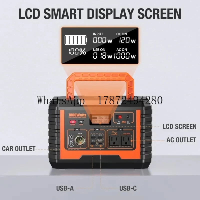 Portable Power Station 1000W - 1000W キャンプ用ソーラー発電機 EBL 270000mAh | 110V