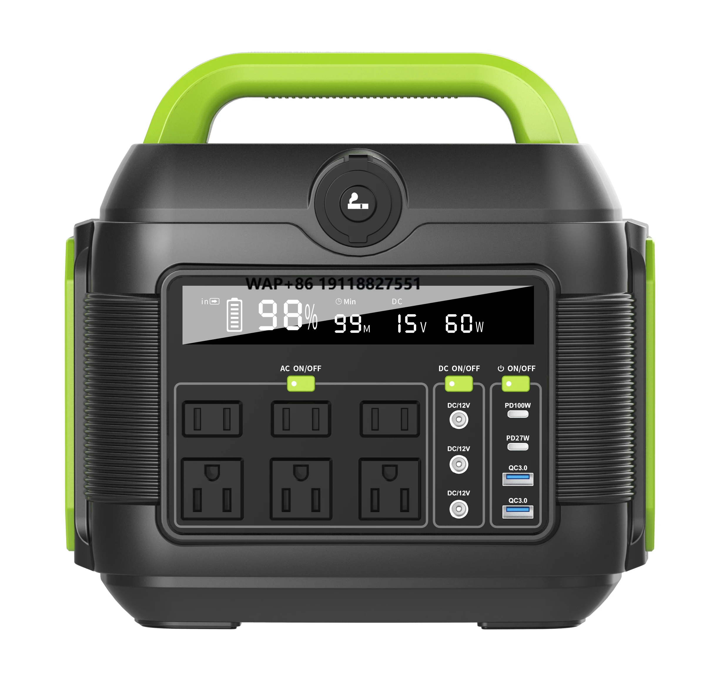 Portable Power Station 2000W Lifepo4 - ソーラー発電機 110V 220V 200w 300w 500w