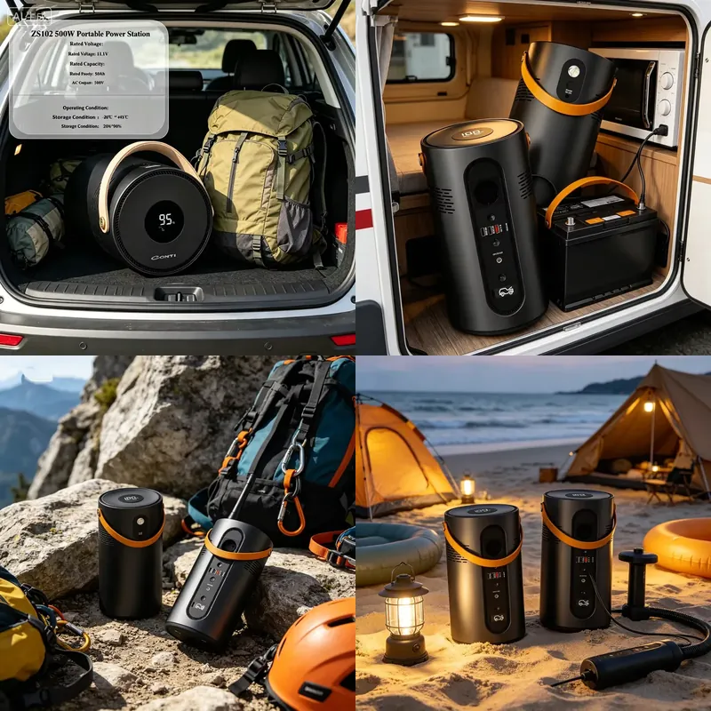 Portable Power Station 500W - 【CHIMU HOME】166Wh 500W ポータブルソーラー発電機 アウトドア用