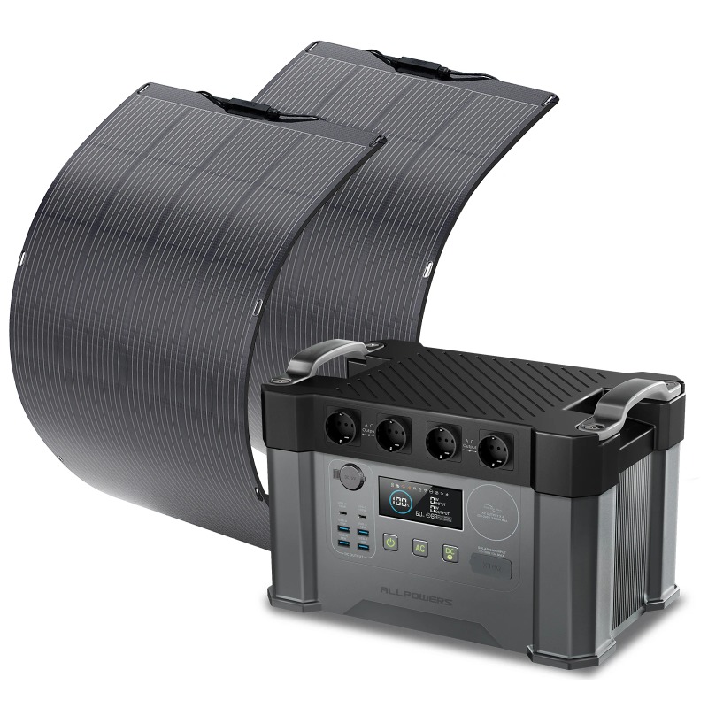 Solar Panel 200W Portable Foldable - ALLPOWERS 200W/400W 折りたたみ式ソーラーパネル ポータブル単結晶ソーラーチャージャー ALLPOWERS パワーステーション