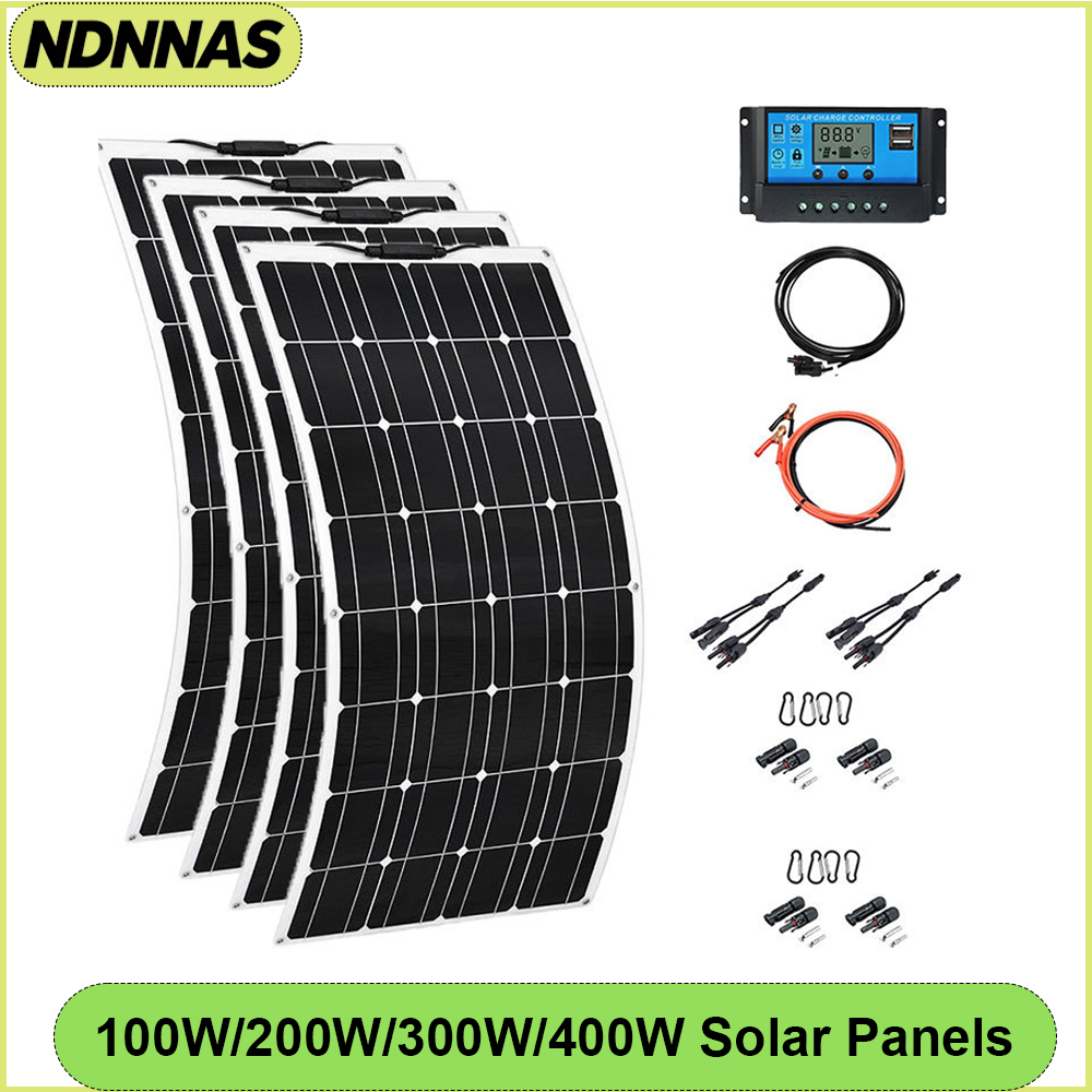 Solar Panel 400W Rigid Monocrystalline - N型18BB フレキシブルソーラーパネル 100W-400W 25%高効率 PVモジュール 12V/24V