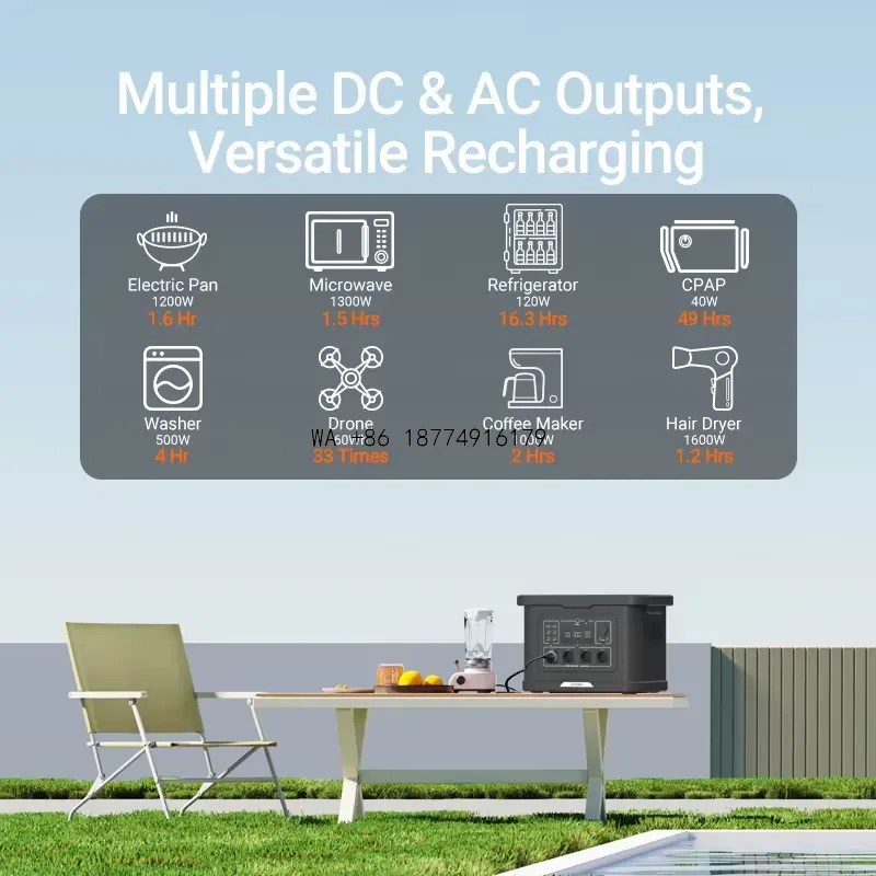 Portable Power Station 2000W Lifepo4 - wmwmnu リチウム鉄リン酸バッテリー搭載のエネルギー供給システム、2000Wのポータブル電源、3kWの急速充電対応ソーラー発電機、3000Wのポータブル電源。