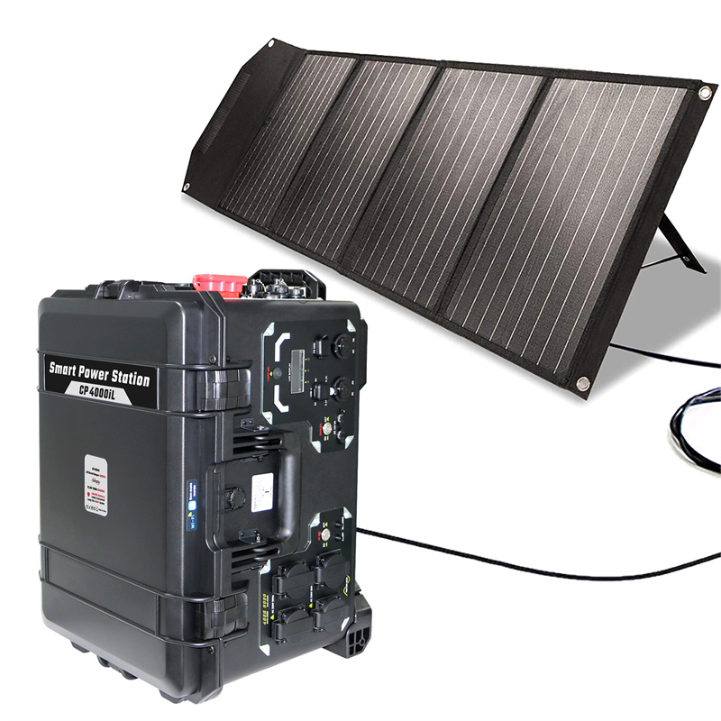 Solar Generator 3000W - ポータブル電源 3000W。LiFePO4バッテリー内蔵の、単独で使用可能な3000ワットの太陽光発電機。緊急時に役立つ。