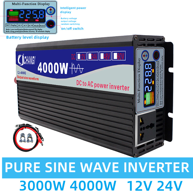 Solar Generator 3000W - 純粋な正弦波インバーター,12v 220v 48v 110v 3000w 4000,電圧コンバーター,ソーラーインバーター