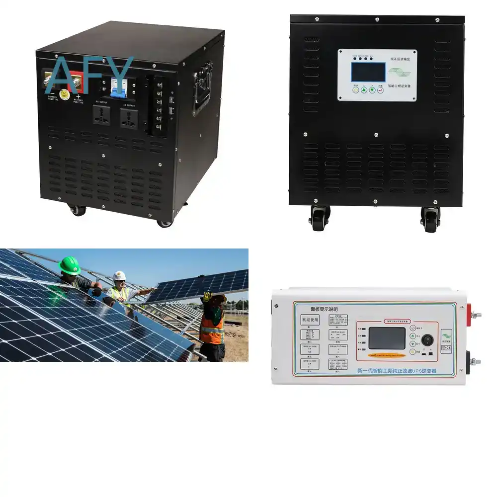 Portable Power Station 1000W Pure Sine - 24Vソーラーハイブリッドインバーター7000 6000 1000W純正弦波発電所ポータブルオフグリッドソーラー用太陽光発電システム