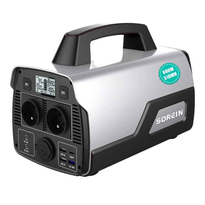 Portable Power Station 600W Ups - 600W UPS発電機 ソーラーLifepo4リチウム電池 ポータブル電源ステーション ソーラーパネル付き