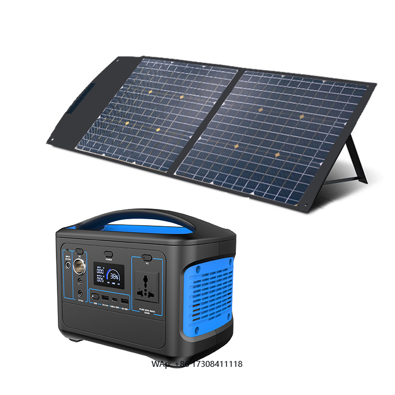 Portable Power Station 600W Ups - オフグリッド600W UPSソーラー発電機、ソーラーパネル、Lifepo4リチウム電池搭載ポータブル電源