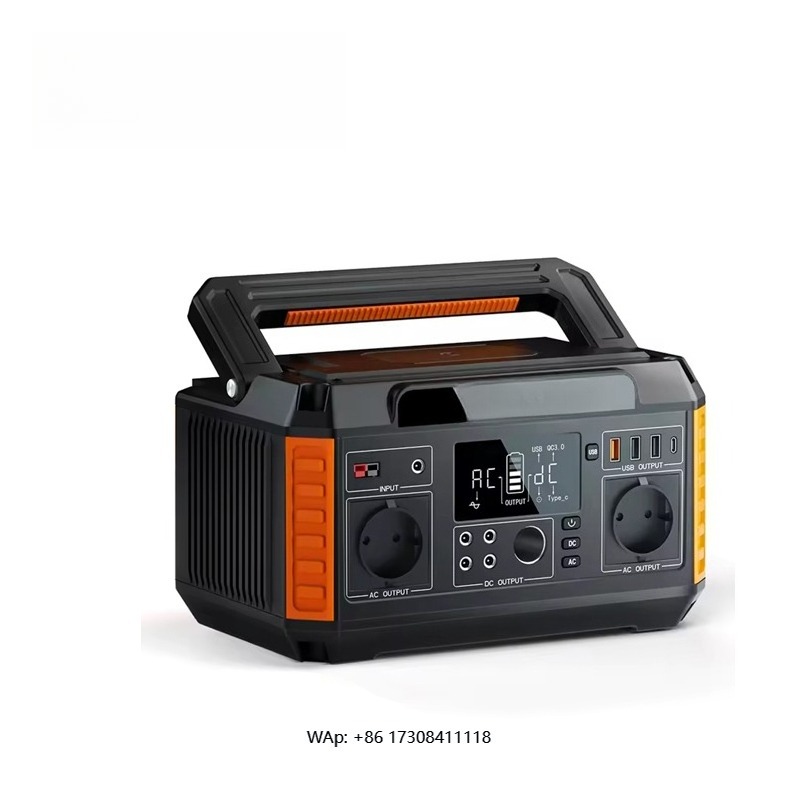Portable Power Station 500W - AC 500W 無停電電源装置 ソーラーパネル駆動バッテリーキット 520Wh ポータブルノートパソコン電源
