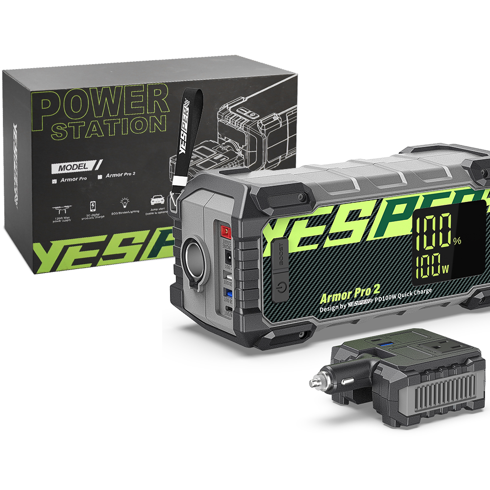 Portable Power Station 300W Camping - Yesper Armor pro 2 ポータブル 300W急速充電Lifepo4バッテリー搭載
