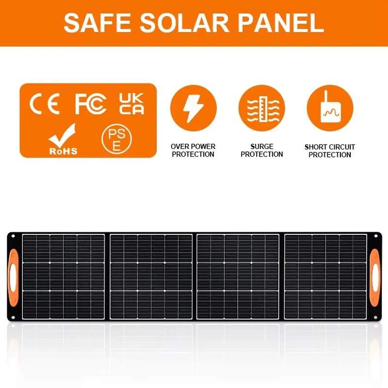 折りたたみ式ソーラーパネル 200W 18V 単結晶シリコン - Solar Panel 200W Portable Foldable のレビューと価格
