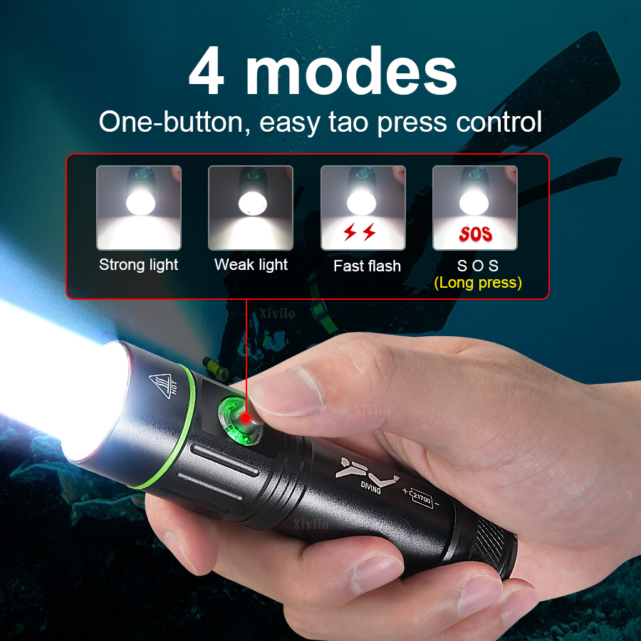 3800000LM 強力なダイビング懐中電灯 IPX8 水中 - Portable Power Station 300W Camping のレビューと価格