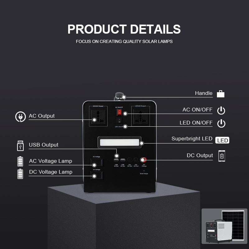 ソーラーポータブル発電機 500w 1000w 1500w  - Portable Power Station 500W のレビューと価格