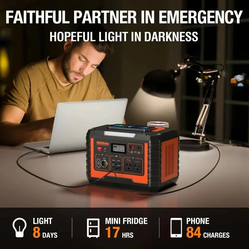 1000W キャンプ用ソーラー発電機 EBL 270000m - Portable Power Station 1000W のレビューと価格