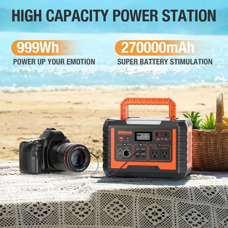 1000W キャンプ用ソーラー発電機 EBL 270000m - Portable Power Station 1000W のレビューと価格