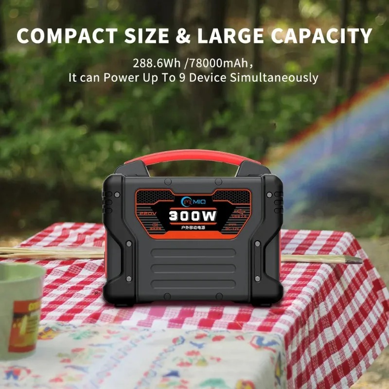 高品質300Wポータブル電源299.7Whソーラー発電機、6 - Portable Power Station 300W Camping のレビューと価格