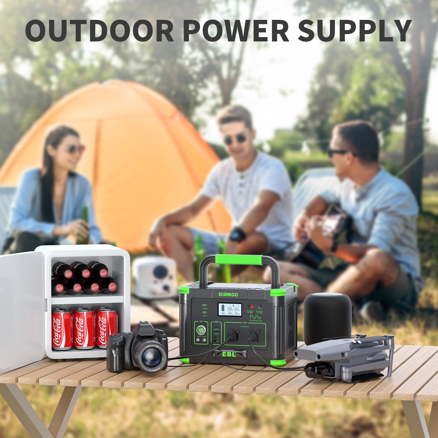ポータブル電源 500W（最大出力1000W）、ソーラー発電 - Portable Power Station 1000W Pure Sine のレビューと価格