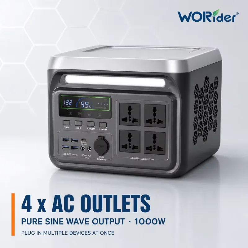 1000W ポータブル電源、LiFePO4バッテリー搭載、ソ - Portable Power Station 1000W Pure Sine のレビューと価格