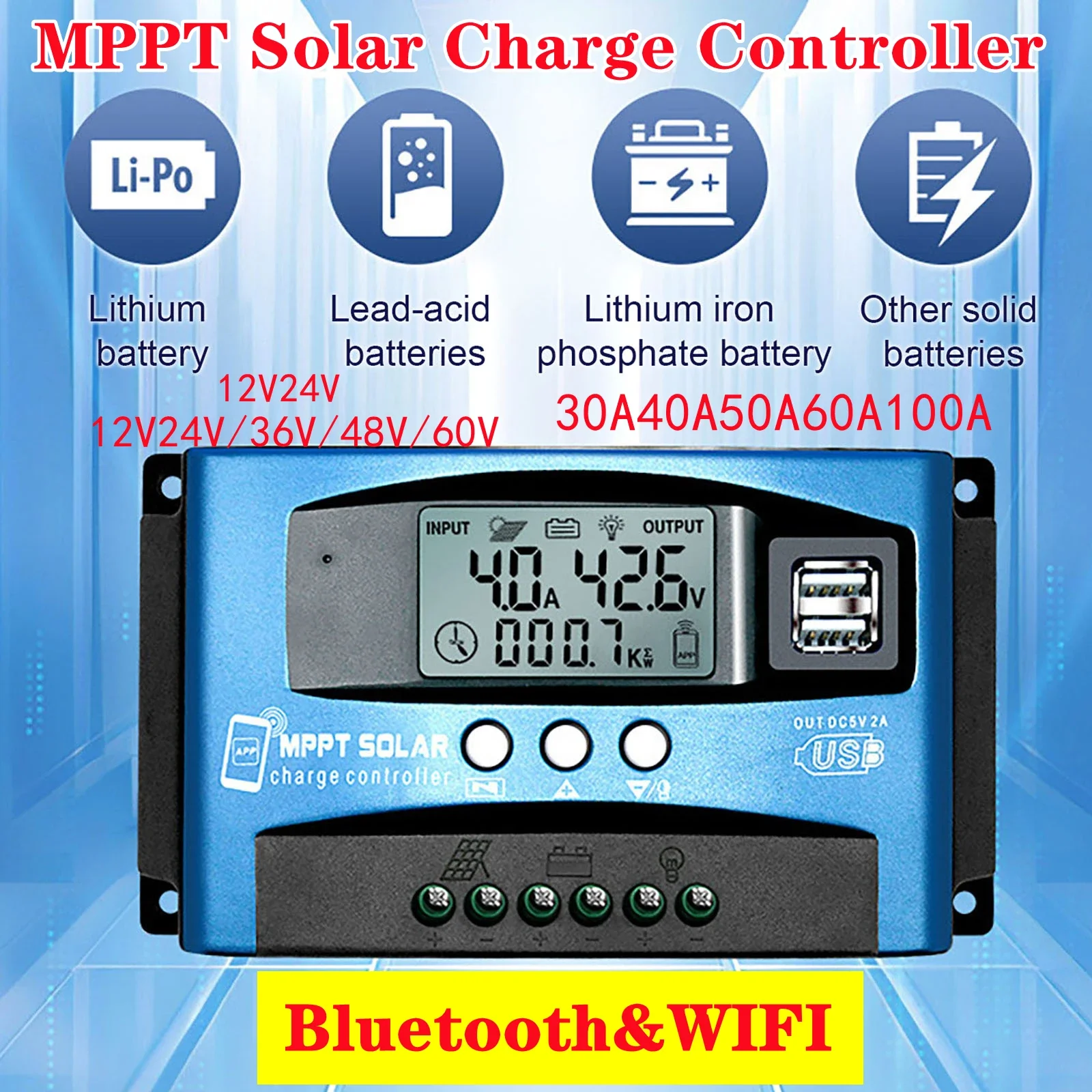 MPPT ソーラー充電コントローラー Bluetooth & - Mppt Solar Charge Controller 60A のレビューと価格