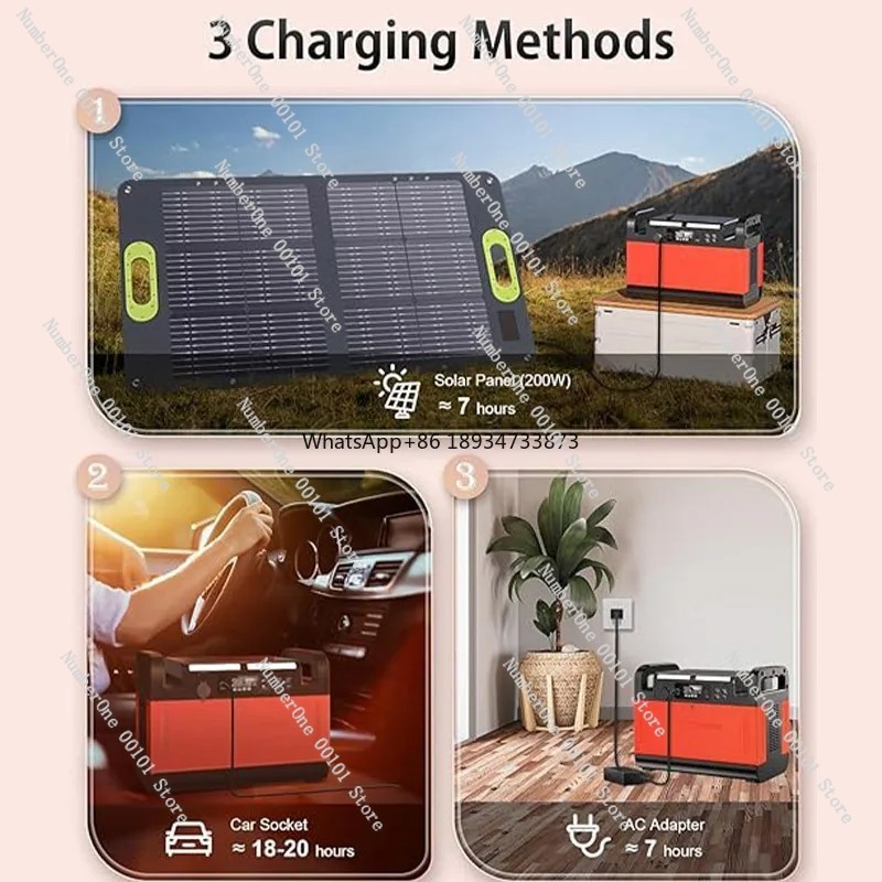 1500W ポータブル電源、キャンプ、旅行、狩猟、緊急電源用 - Portable Power Station 1500W Ac Outlet のレビューと価格