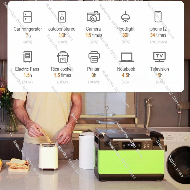 1500W ポータブル電源、キャンプ、旅行、狩猟、緊急電源用 - Portable Power Station 1500W Ac Outlet のレビューと価格
