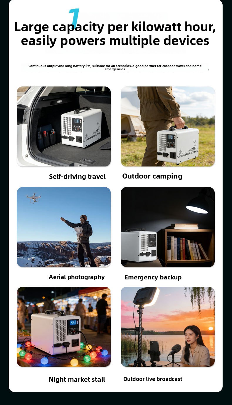 LiFePO4 300W 500W 1000W ポータブル電 - Portable Power Station 1000W のレビューと価格