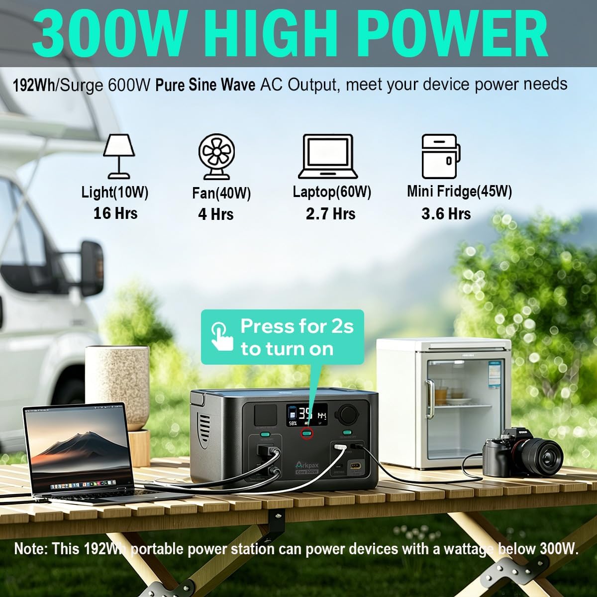 ポータブル電源 300W 600W ピーク出力 ソーラー発電 - Portable Power Station 600W Ups のレビューと価格