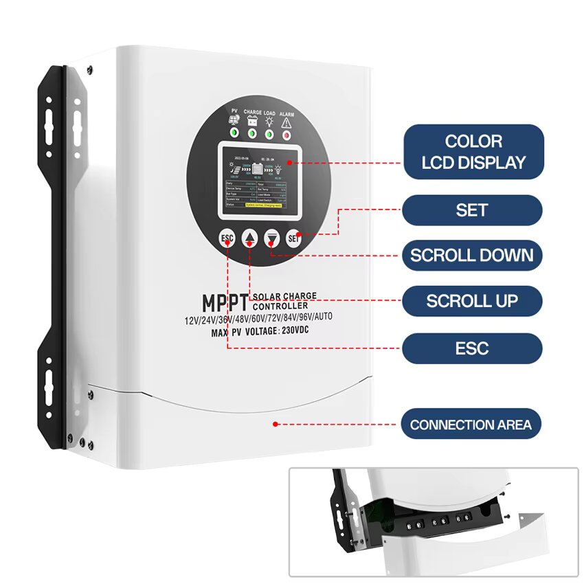 EVSOLAR 60A 120A MPPTソーラー充電コント - Mppt Solar Charge Controller 60A のレビューと価格