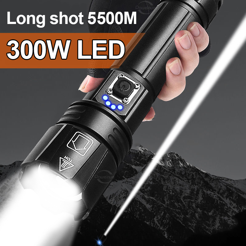 8800000LM 最も強力な LED 懐中電灯 3000  - Portable Power Station 300W Camping のレビューと価格