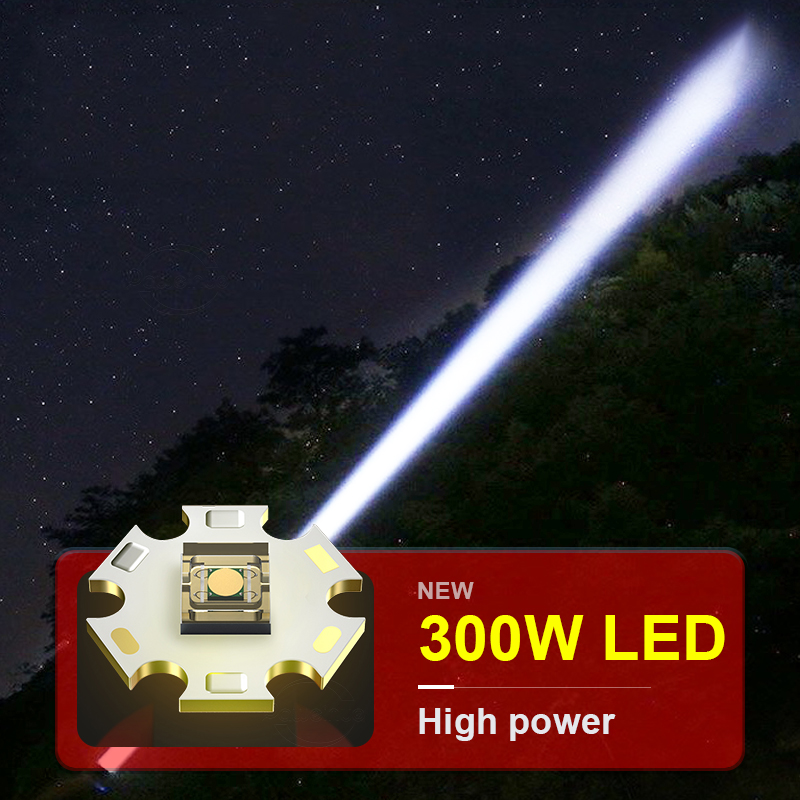 8800000LM 最も強力な LED 懐中電灯 3000  - Portable Power Station 300W Camping のレビューと価格