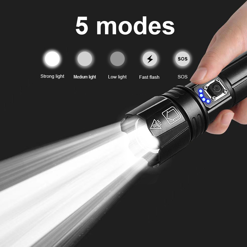 8800000LM 最も強力な LED 懐中電灯 3000  - Portable Power Station 300W Camping のレビューと価格