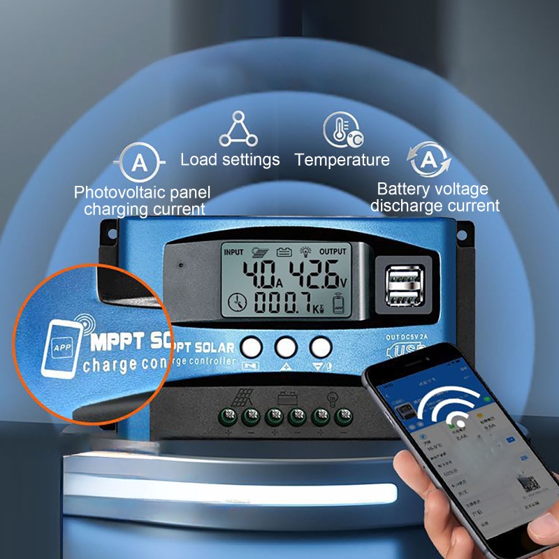 12V 24V WiFi Bluetooth MPPT ソー - Mppt Solar Charge Controller 60A のレビューと価格