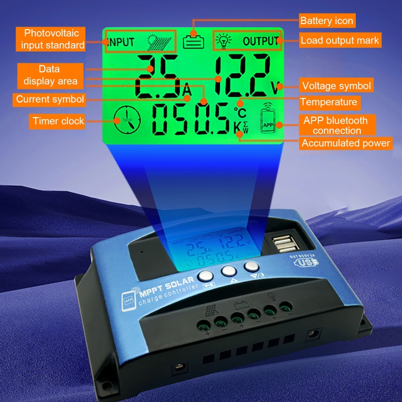 12V 24V WiFi Bluetooth MPPT ソー - Mppt Solar Charge Controller 60A のレビューと価格