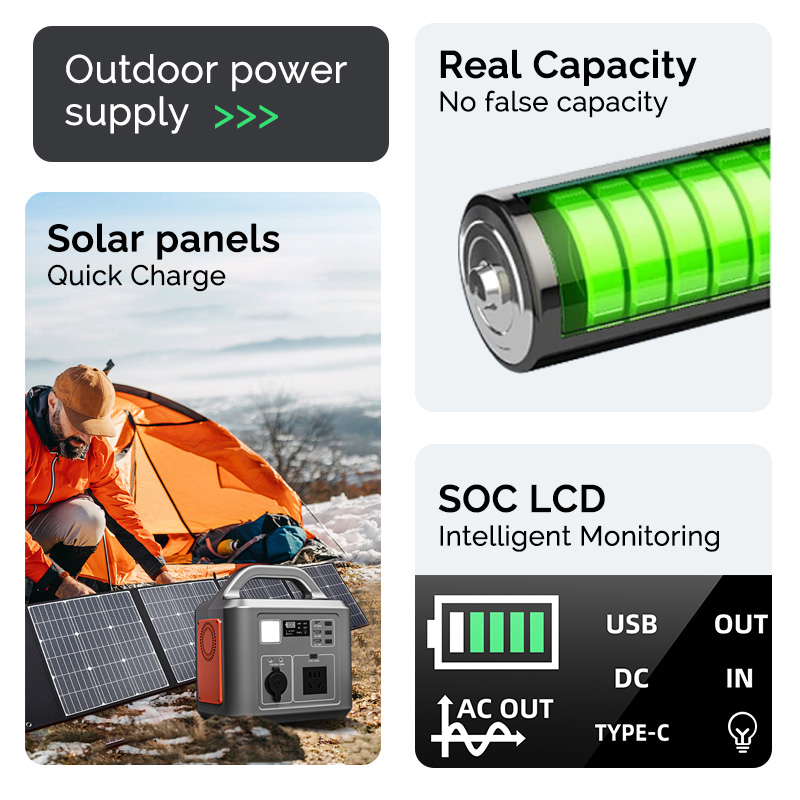 500Wポータブルソーラー発電機 AC DC USBマルチ出 - Portable Power Station 500W のレビューと価格