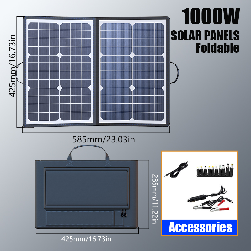 1000 ワットポータブル折りたたみソーラーパネルキット完全 - Portable Power Station 1000W Pure Sine のレビューと価格