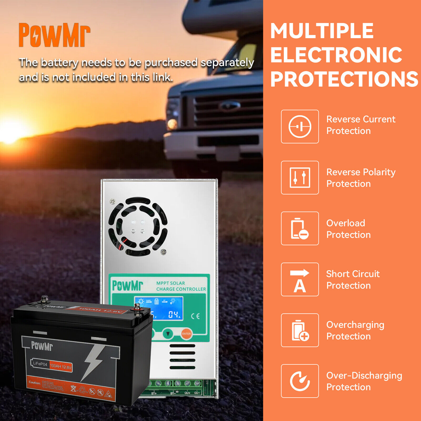 PowMr MPPTソーラー充電コントローラー 60A 80 - Mppt Solar Charge Controller 60A のレビューと価格