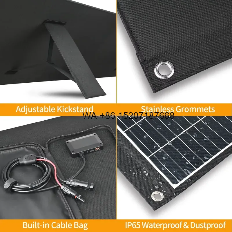Wmwmnu 200W 折りたたみ式ソーラーパネル、単結晶シ - Solar Panel 200W Portable Foldable のレビューと価格