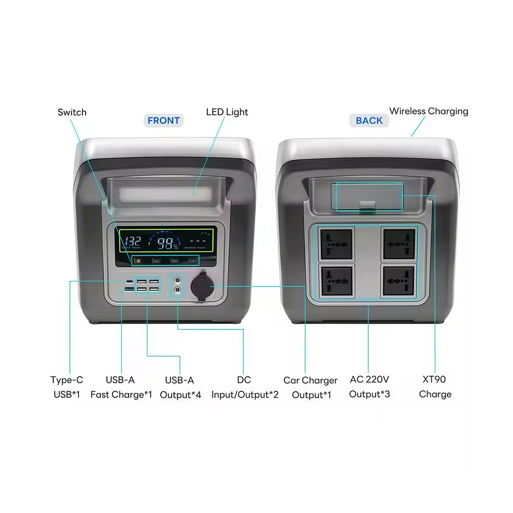 1000W ポータブル電源 LiFePO4 リチウム電池 純 - Portable Power Station 1000W Pure Sine のレビューと価格