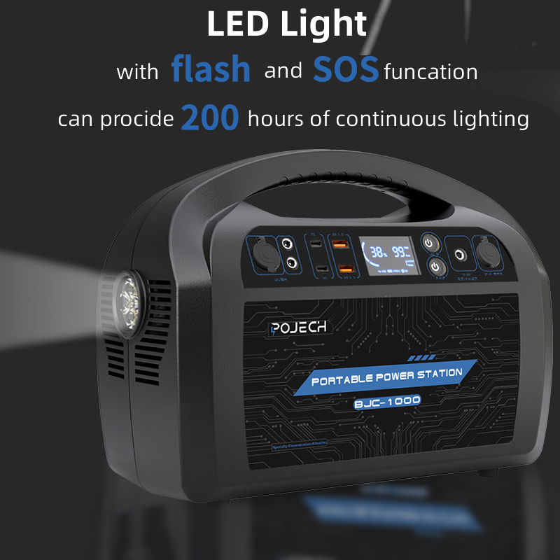 ポータブルソーラー発電所 大容量1000W UPS アウトド - Portable Power Station 1000W のレビューと価格