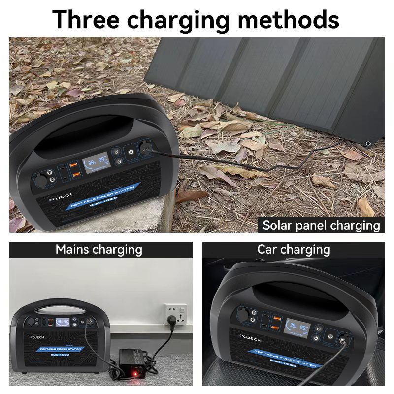 ポータブルソーラー発電所 大容量1000W UPS アウトド - Portable Power Station 1000W のレビューと価格