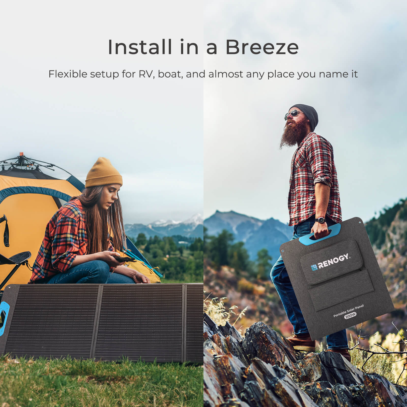 Renogy-ポータブルソーラーパネル,防水,ip65,折り - Solar Panel 200W Portable Foldable のレビューと価格