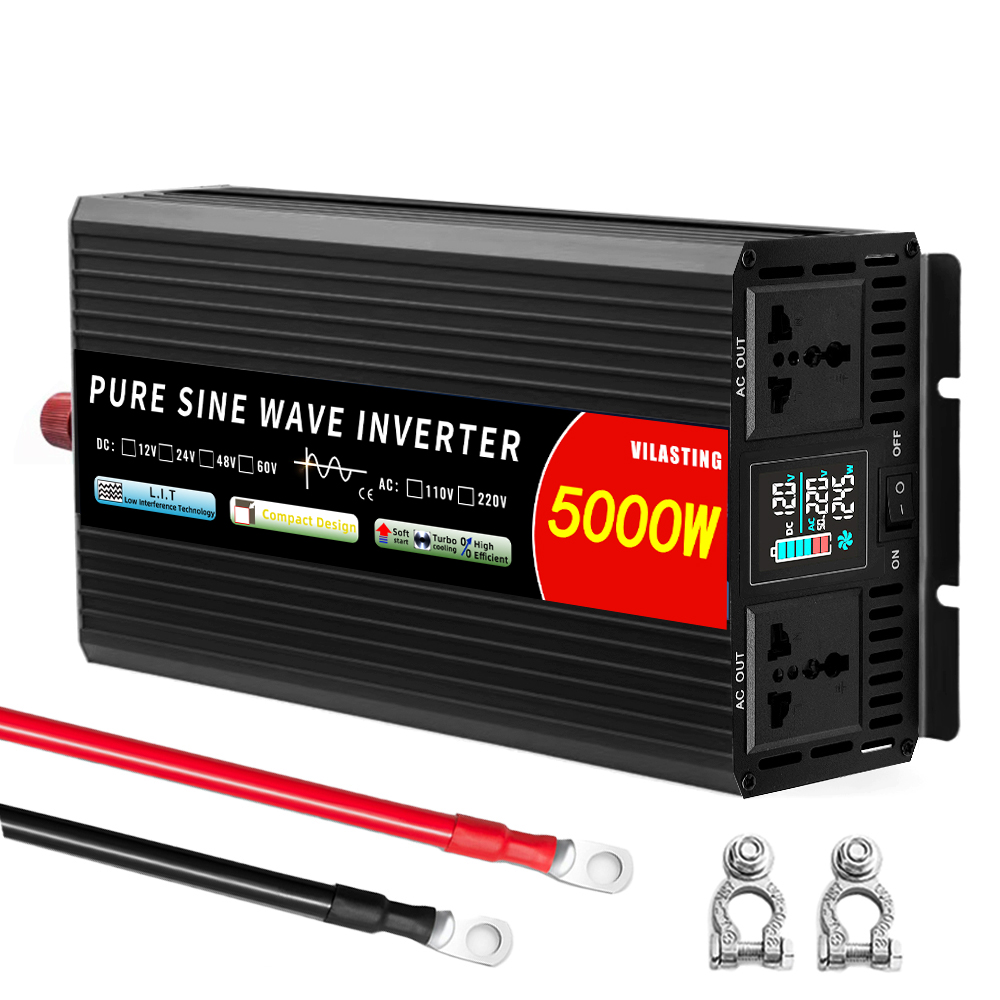 純正弦波インバーター 12V 220V 1000W 2000 - Solar Generator 3000W のレビューと価格