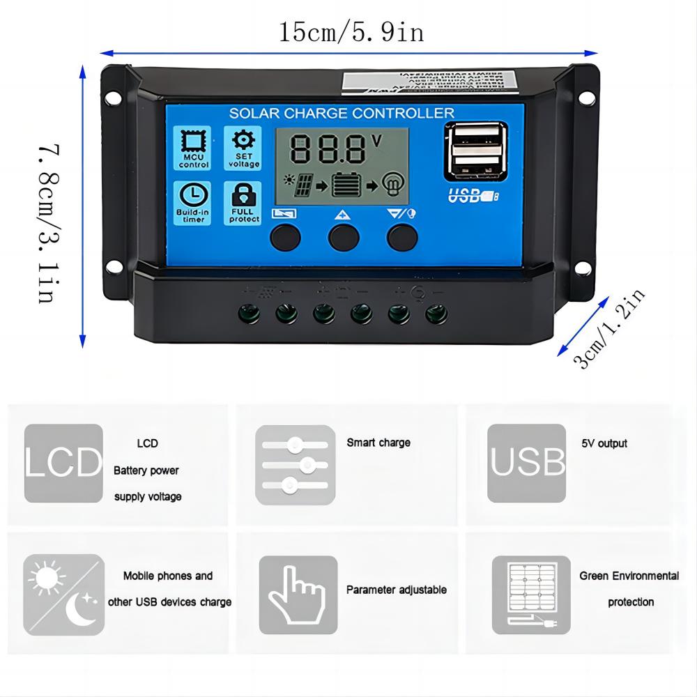 ソーラーパネル充電コントローラー、自動車用バッテリー充電器レ - Mppt Solar Charge Controller 60A のレビューと価格