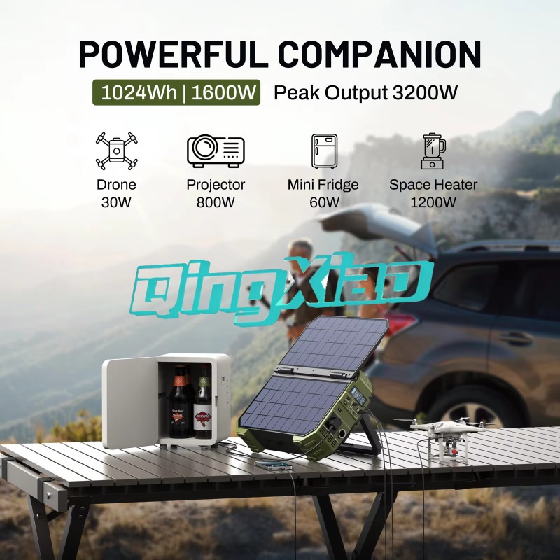 1000Wポータブルソーラー発電所、ソーラーパネル内蔵、緊急 - Portable Power Station 1000W のレビューと価格